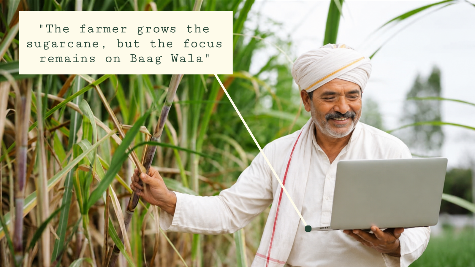 Farmer with Sugarcane